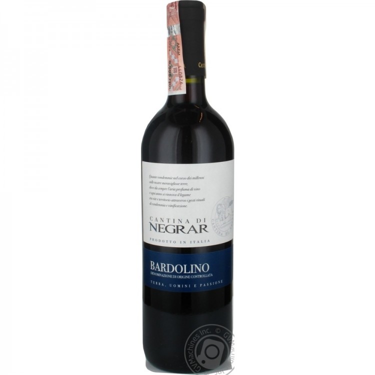 Вино Cantina di Negrar Bardolino красное сухое 0.75 л 11.5% (8002053032047)