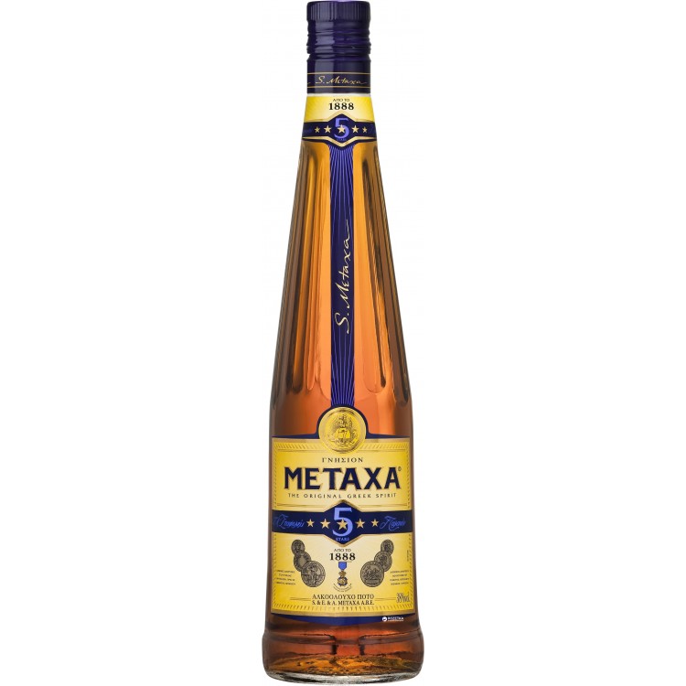 Бренди Metaxa 5 лет выдержки 1 л 38% (5202795120085)